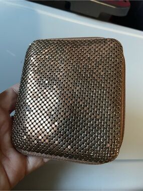 Whiting and Davis Bronzy Coppery Colored Metallic Mesh Wallet